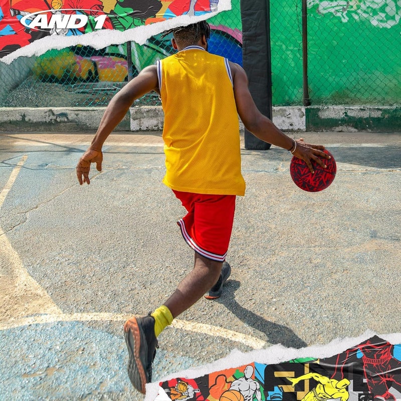 And1 Street Ink Rubber Basketball: Official Regulation Size 7 (29.5 inches) Rubber Basketball - Deep Channel Construction Streetball, Made for Indoor Outdoor - Image 3